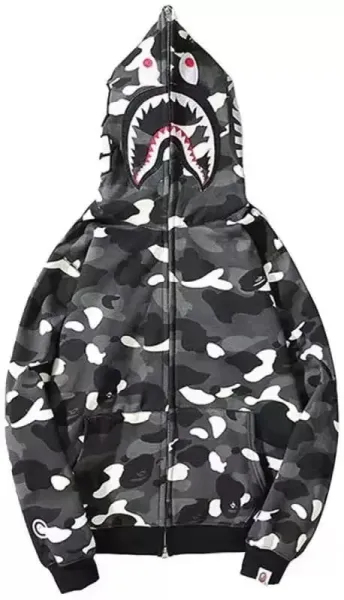 A Bathing Ape Shark Camo Hoodie - 1