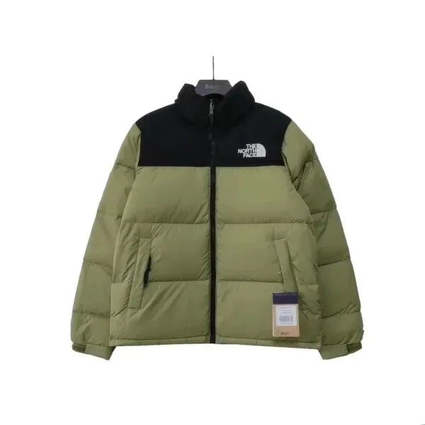 The North Face Nuptse Jacket Army Green/Black Down Jacket - 1