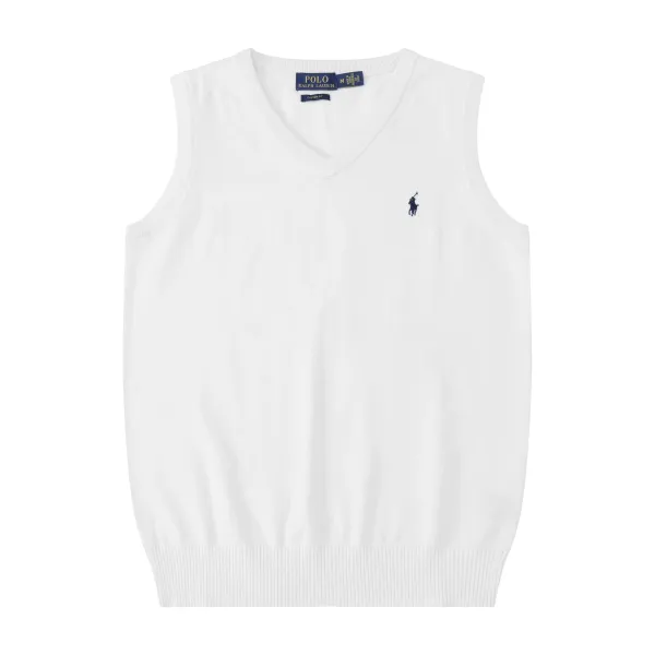 Polo Ralph Lauren Classic V-Neck Sweater Vest White - 1