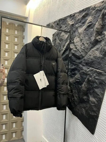Prada Re-Nylon Down Jacket Black Outerwear - 1