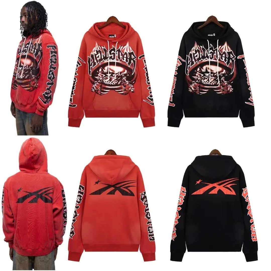 Hellstar Graphic Hoodie and Sweatpants Set Gray - 3