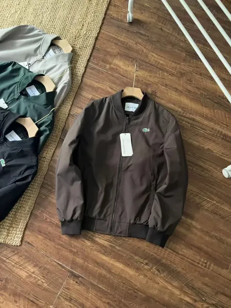 Lacoste Bomber Jacket Brown Outerwear - 1