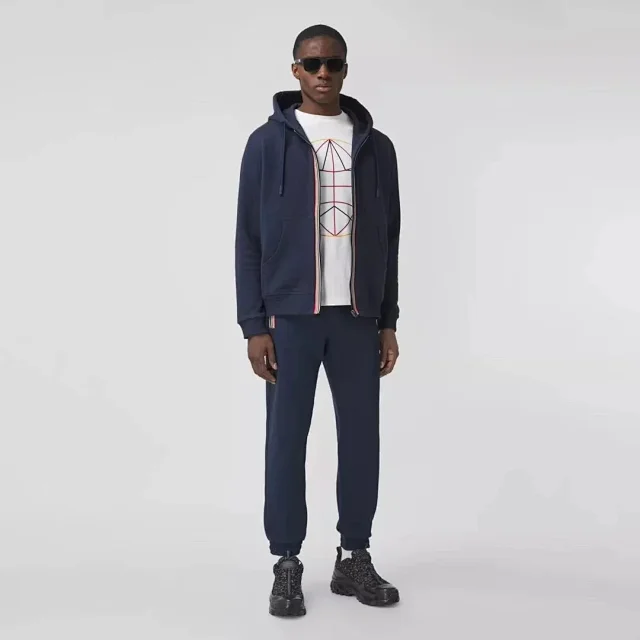 Burberry Tracksuits Striped zip-front hooded sweatshirt and joggers set product detail image 5