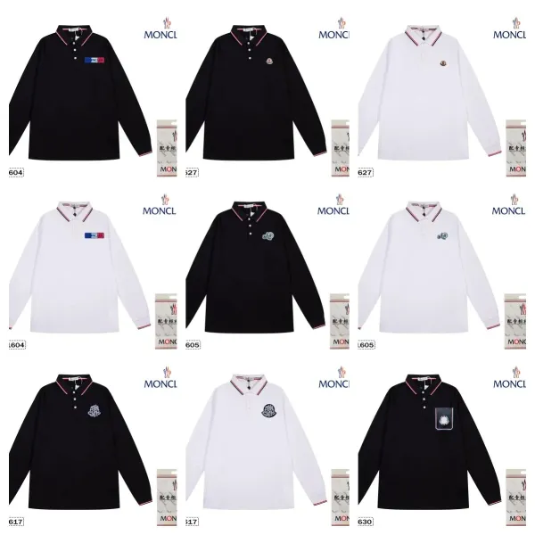 Moncler Logo-Embroidered White Long-Sleeve Polo - 4