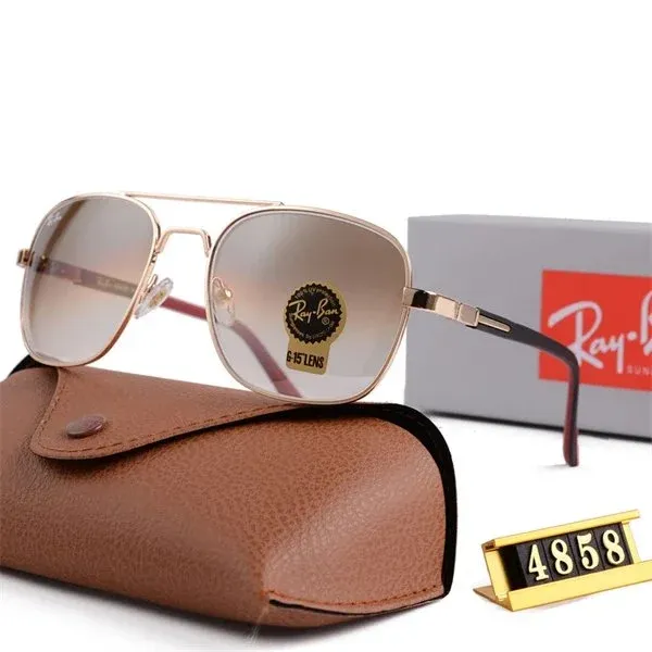 Ray-Ban Aviator Gold Frame Gradient Brown Sunglasses - 1