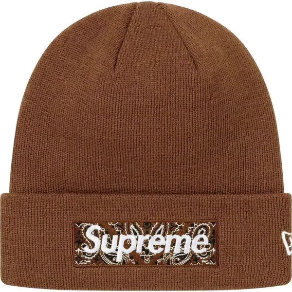 Supreme x New Era Bandana Box Logo Beanie Black - 11
