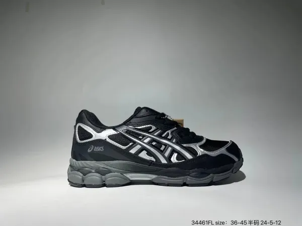 Asics Gel-Kayano 14 Black Silver Running Shoes - 1