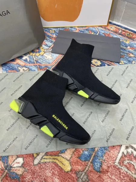 Balenciaga Speed Trainer Gray Knit Sneakers - 8