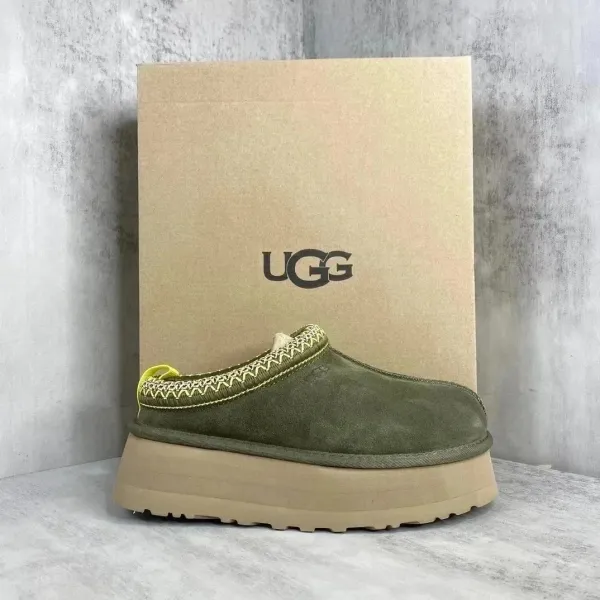 UGG Tasman Platform Slipper Olive Green - 1
