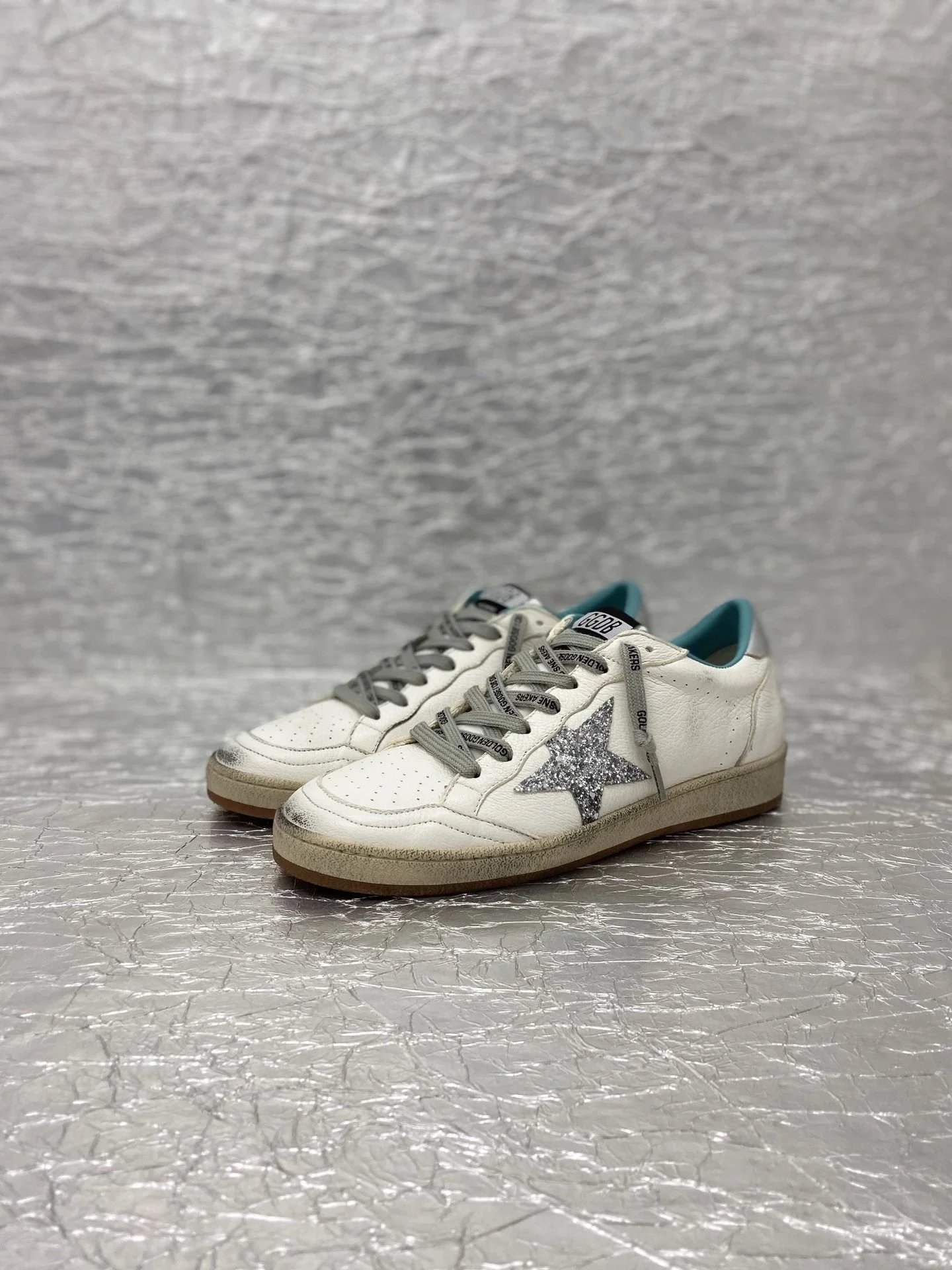 Golden Goose Ballstar White and Red Leather Sneakers - 4