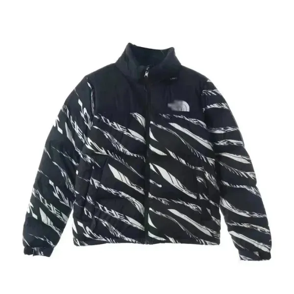 The North Face x Supreme Nuptse Jacket Black and White Graphic Down Jacket - 1