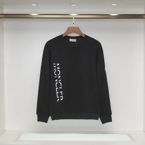 Moncler Vertical Logo Black Sweatshirt - 1