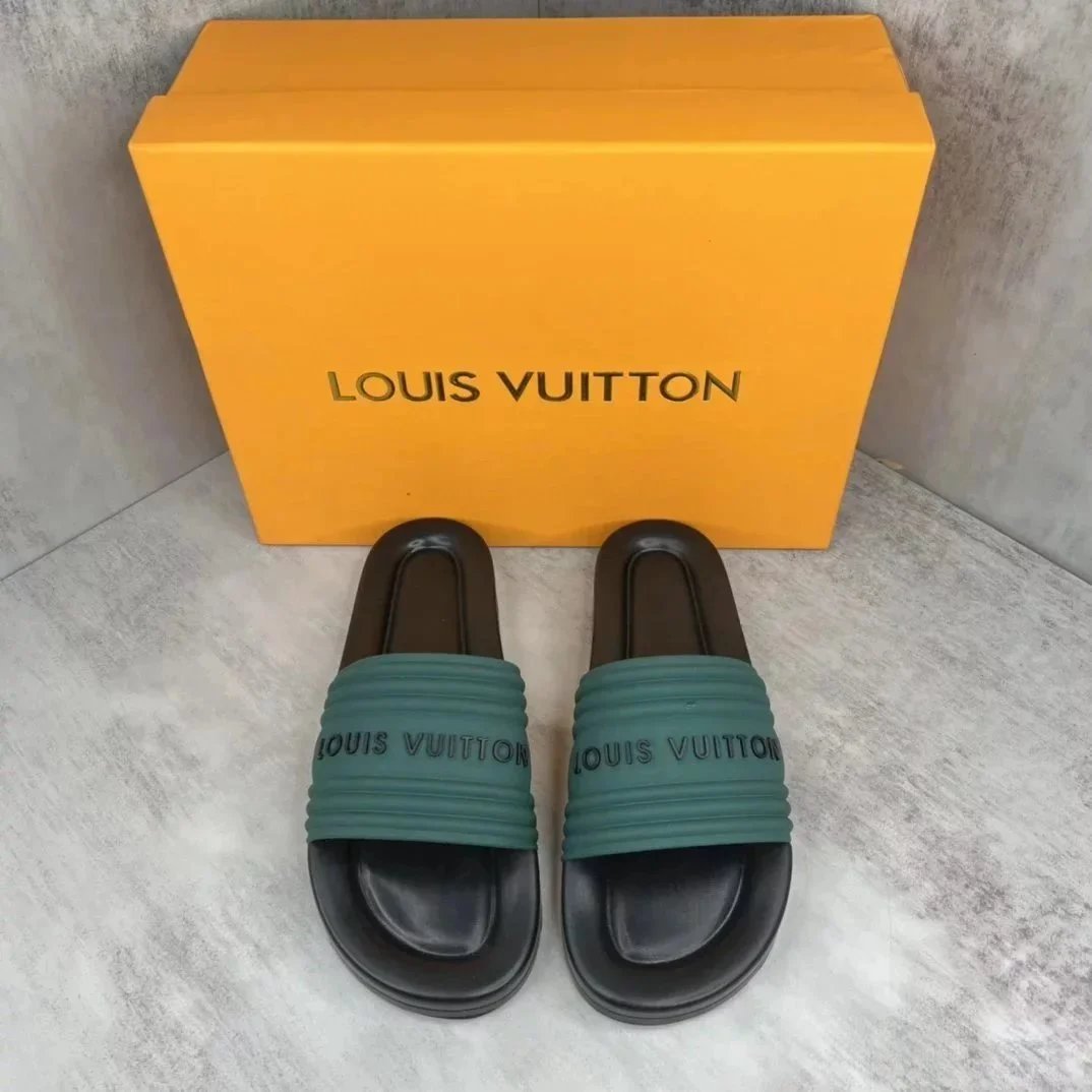 Louis Vuitton Slippers Embossed Monogram Slide — 37