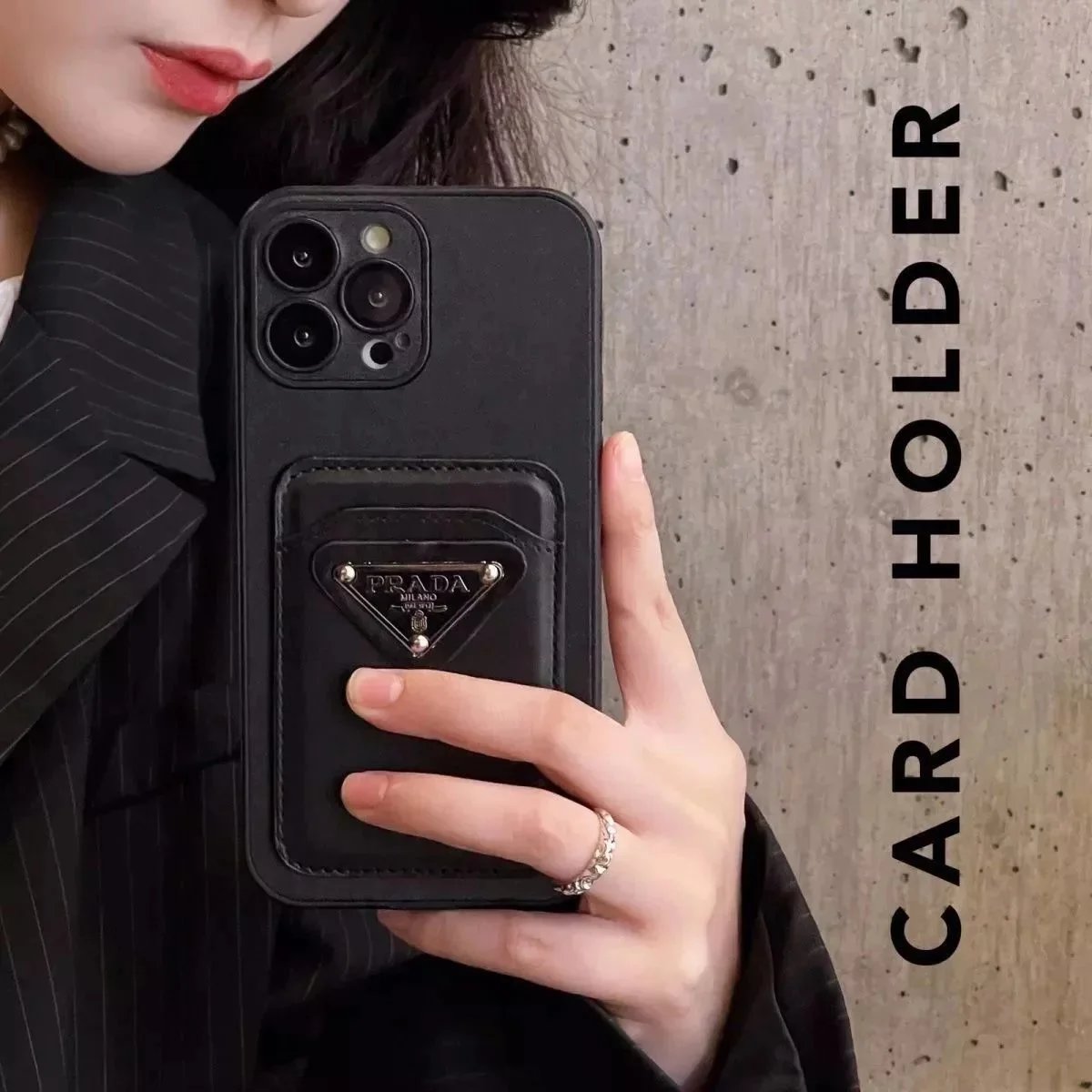 Prada Triangle Logo Orange Phone Case for iPhone - 2