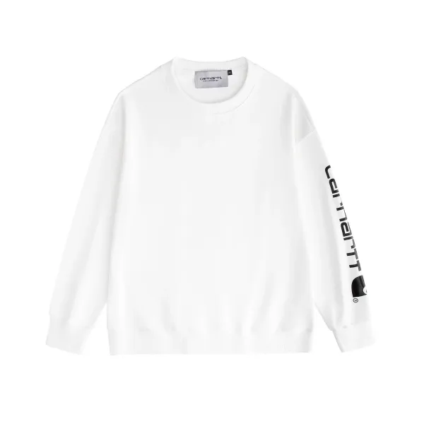 Carhartt WIP Script Logo Crewneck Sweatshirt White - 1