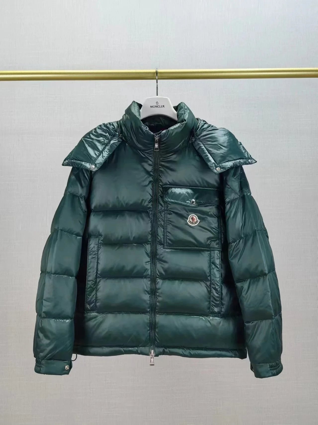 Moncler Chantilly Black Down Jacket with Detachable Fur Hood - 9