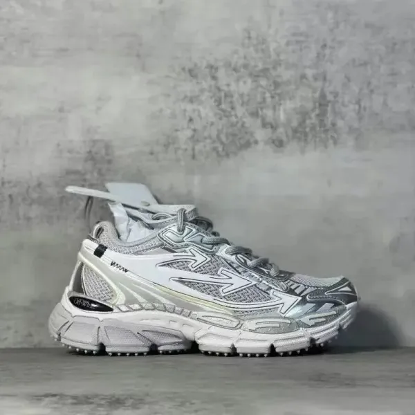 Off-White x Asics Gel-Kayano 14 Silver White Chunky Sneakers - 1