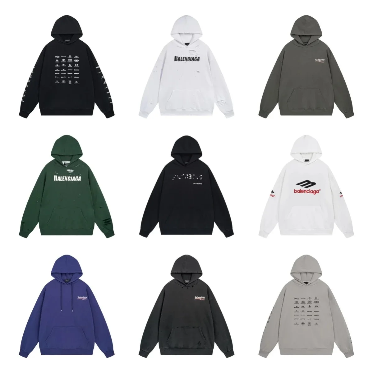 Balenciaga Logo Print Hoodie [9 Colors]