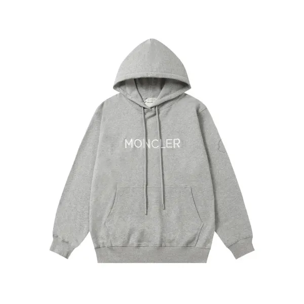 Moncler Logo Hoodie Gray Hoodie - 1