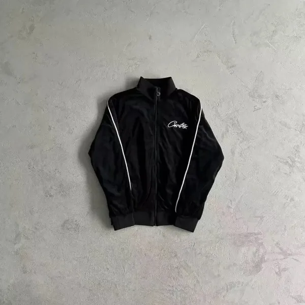 Corteiz Track Jacket Black - 1
