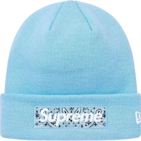 Supreme x New Era Bandana Box Logo Beanie Black - 9