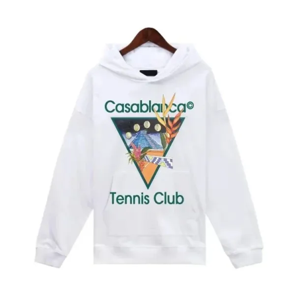 Casablanca Tennis Club White Graphic Hoodie - 1
