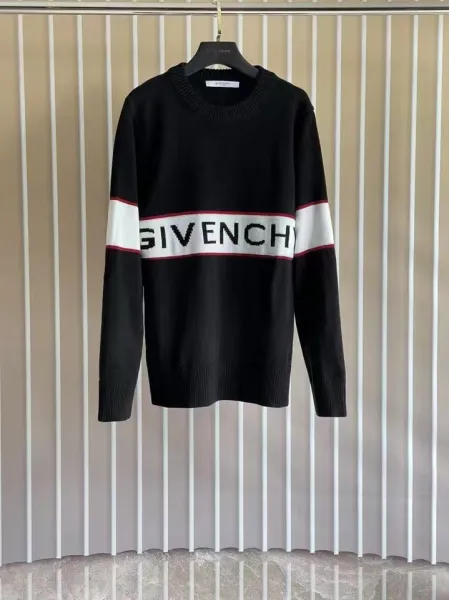Givenchy Logo Band Knit Sweater Black - 1