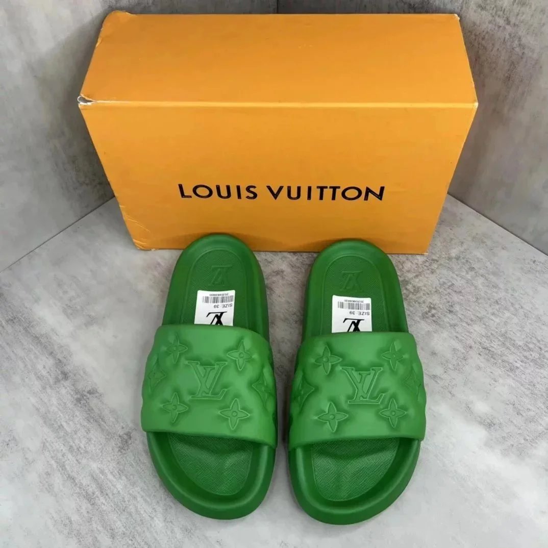 Louis Vuitton Slippers Embossed Monogram Slide — 08
