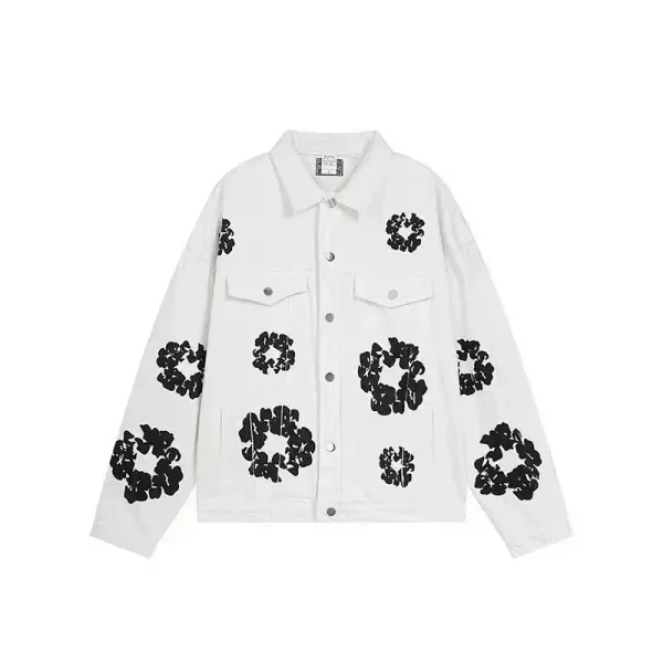 Dior Oblique Floral Print Hoodie Sweatpants Denim Jacket Jeans Shorts Set - 21