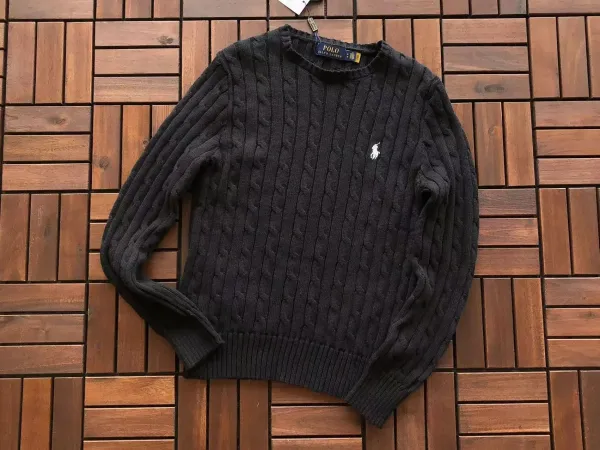 Polo Ralph Lauren Cable Knit Sweater Black - 1