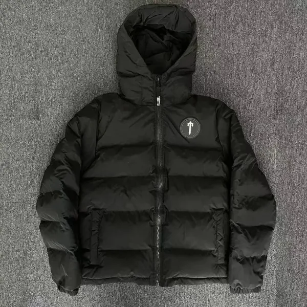 Thom Browne Down Jacket Black Hooded Puffer - 1