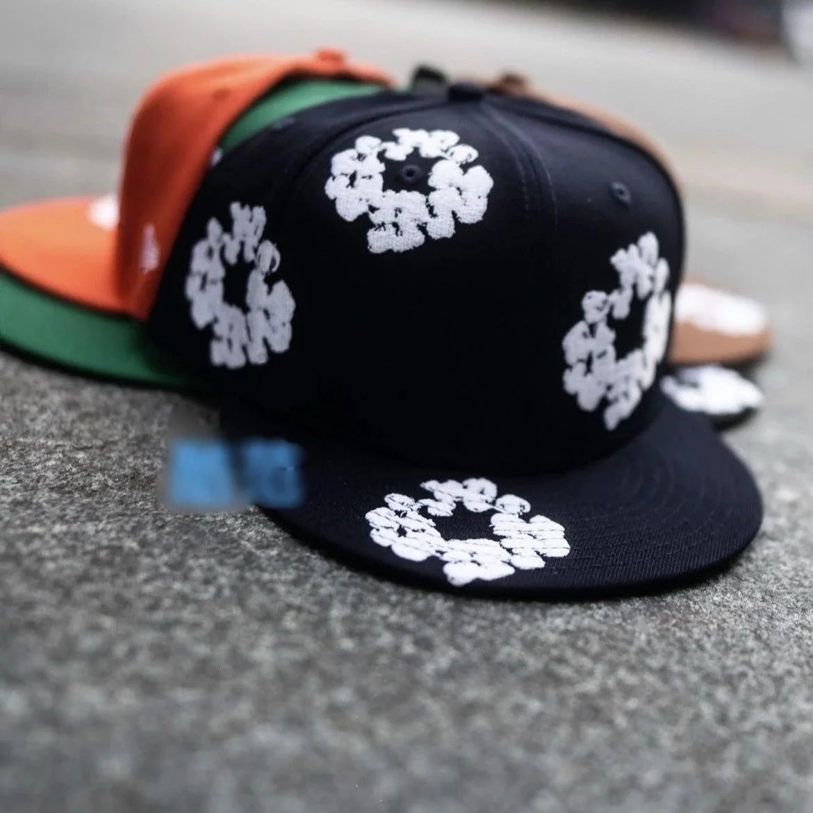 Off-White x Nike Floral Print Black Baseball Cap - 1