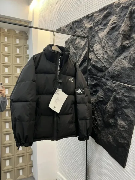 Calvin Klein Jeans Logo Patch Down Jacket Black - 1