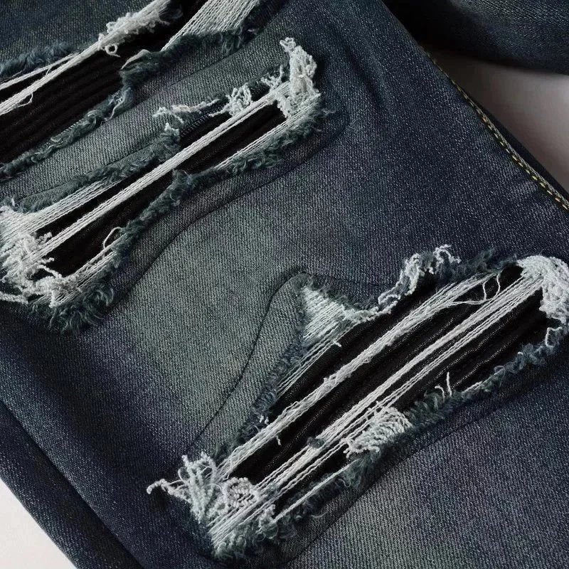  Philipp Plein Distressed Letter-Print Slim Fit Jeans - 12
