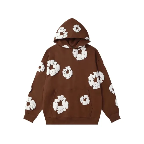 Off-White™ Cloud Motif Hoodie Brown - 1