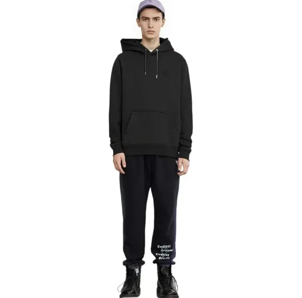 Dior Gray Embroidered Logo Hoodie - 3