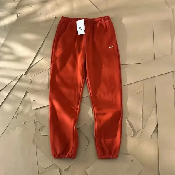 Nike Club Fleece Joggers Red Sweatpants - 1