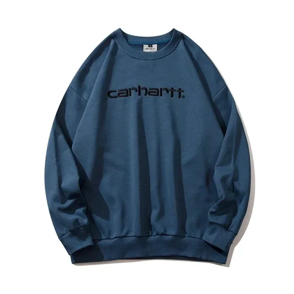 Carhartt WIP Script Logo Crewneck Sweatshirt Navy - 1