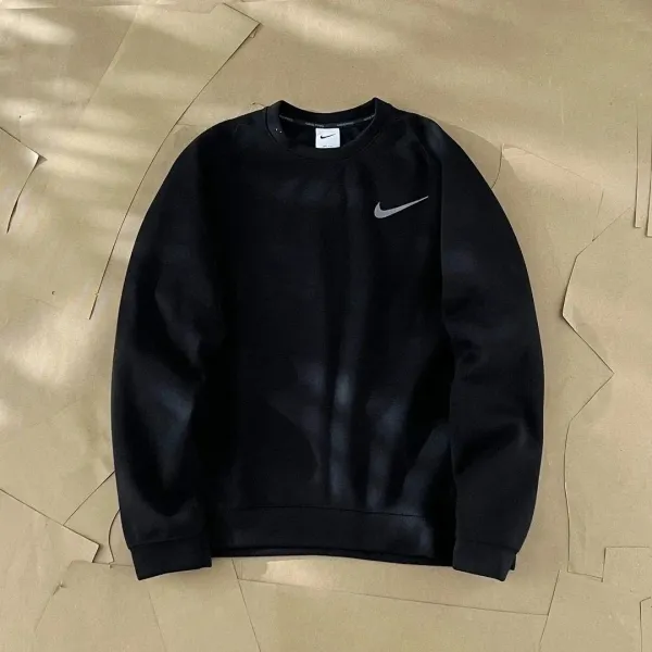 Nike Sportswear Club Fleece Crewneck Black Hoodie - 1