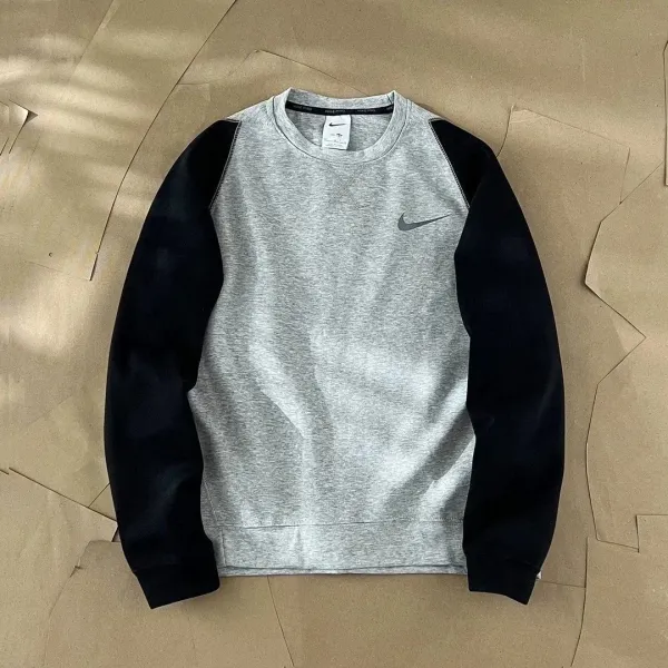 Nike Sportswear Club Fleece Raglan Sleeve Sweatshirt Gray/Black - 1