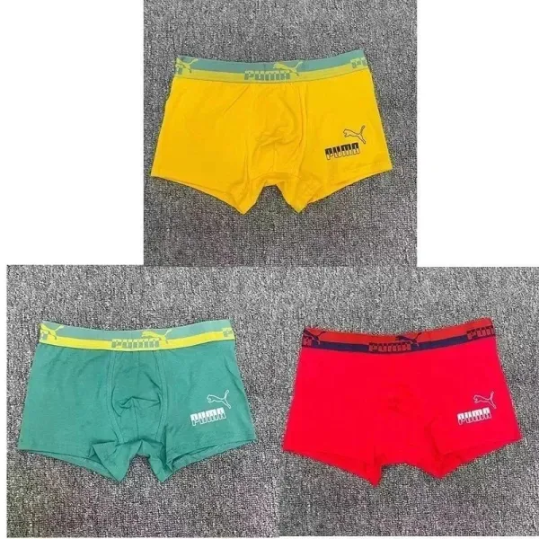 Puma Boxer Briefs Yellow Green Red Underwear - 1