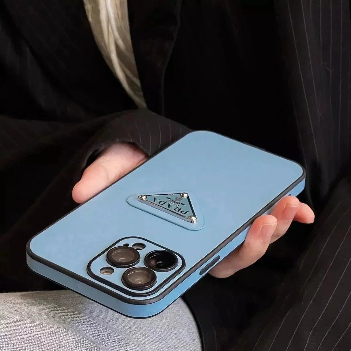 Prada Triangle Logo Orange Phone Case for iPhone - 5