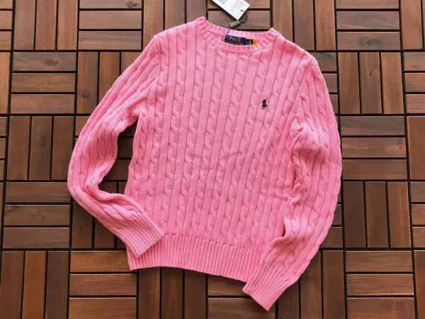 Polo Ralph Lauren Cable Knit Sweater Pink Sweater - 1