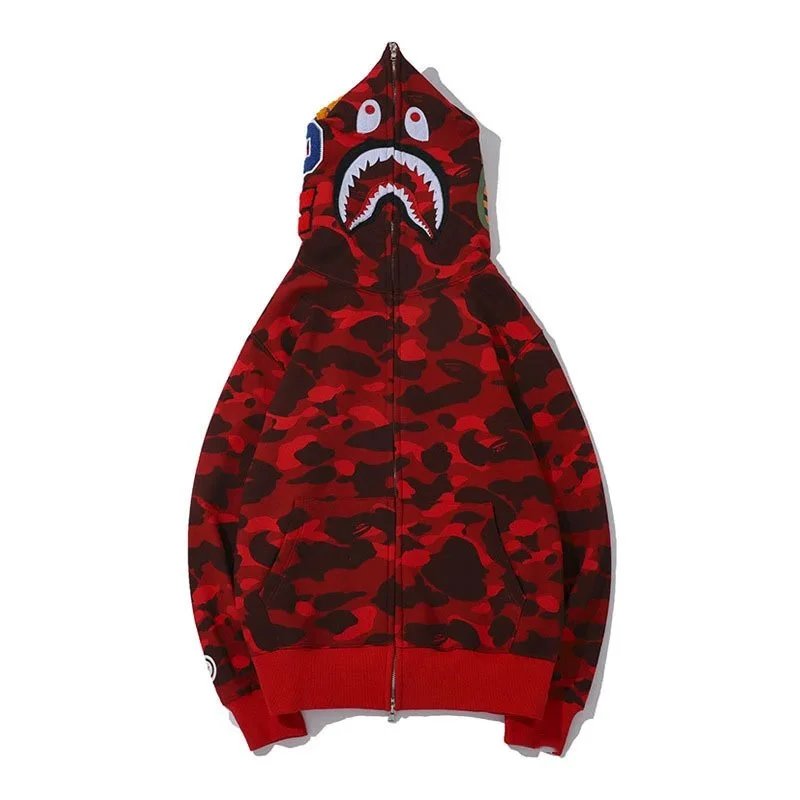 A Bathing Ape Shark Camo Full-Zip Hoodie - 4