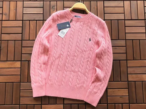Ralph Lauren Cable Knit Sweater Pink Sweater - 1
