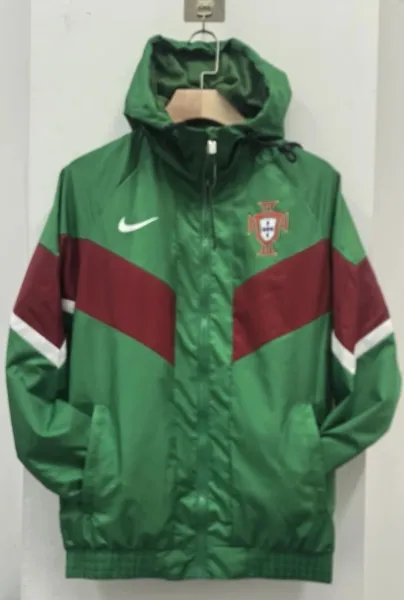 Nike Portugal National Team Windbreaker Green Burgundy Jacket - 1