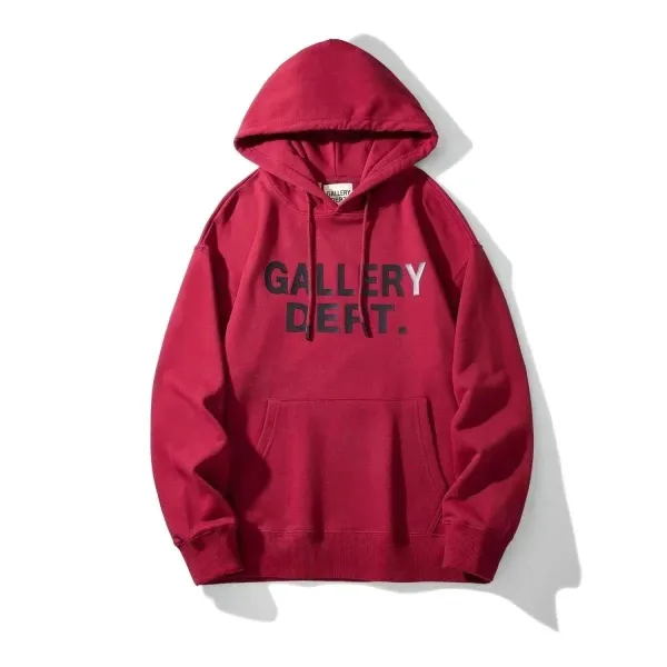 Gallery Dept. Bold Logo Hoodie Burgundy - 1