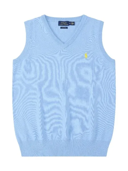 Polo Ralph Lauren V-Neck Knit Vest Light Blue - 1
