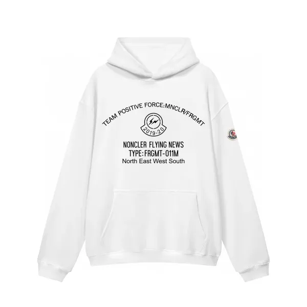 Moncler x Fragment Design Team Positive Force White Hoodie - 1