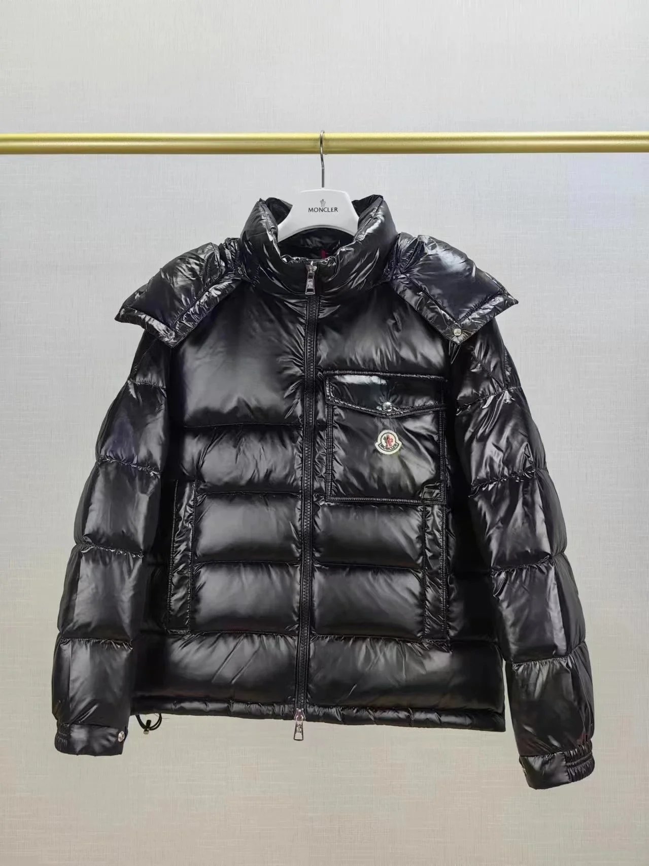 Moncler Chantilly Black Down Jacket with Detachable Fur Hood - 10